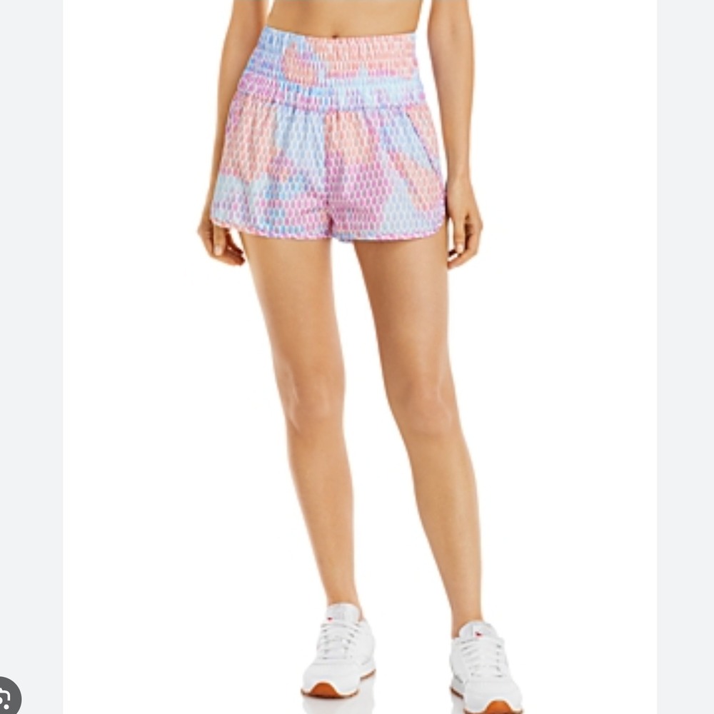 Free People Movement From the Way Home Smocked Waistband Running Shorts